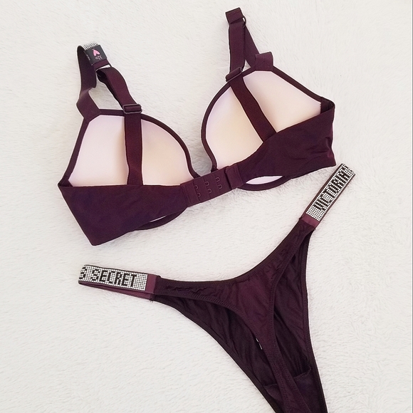 Victoria's Secret Shine Strap Brazilian Push-up Bra and Panty Set NWT - Picture 7 of 14